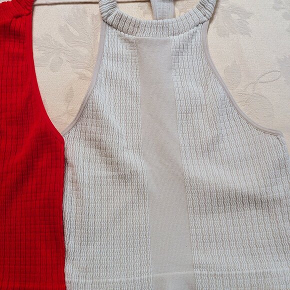 Lot of 3 Free People Intimately Take Me Back Brami Tops M/L Red White Black - Picture 4 of 13